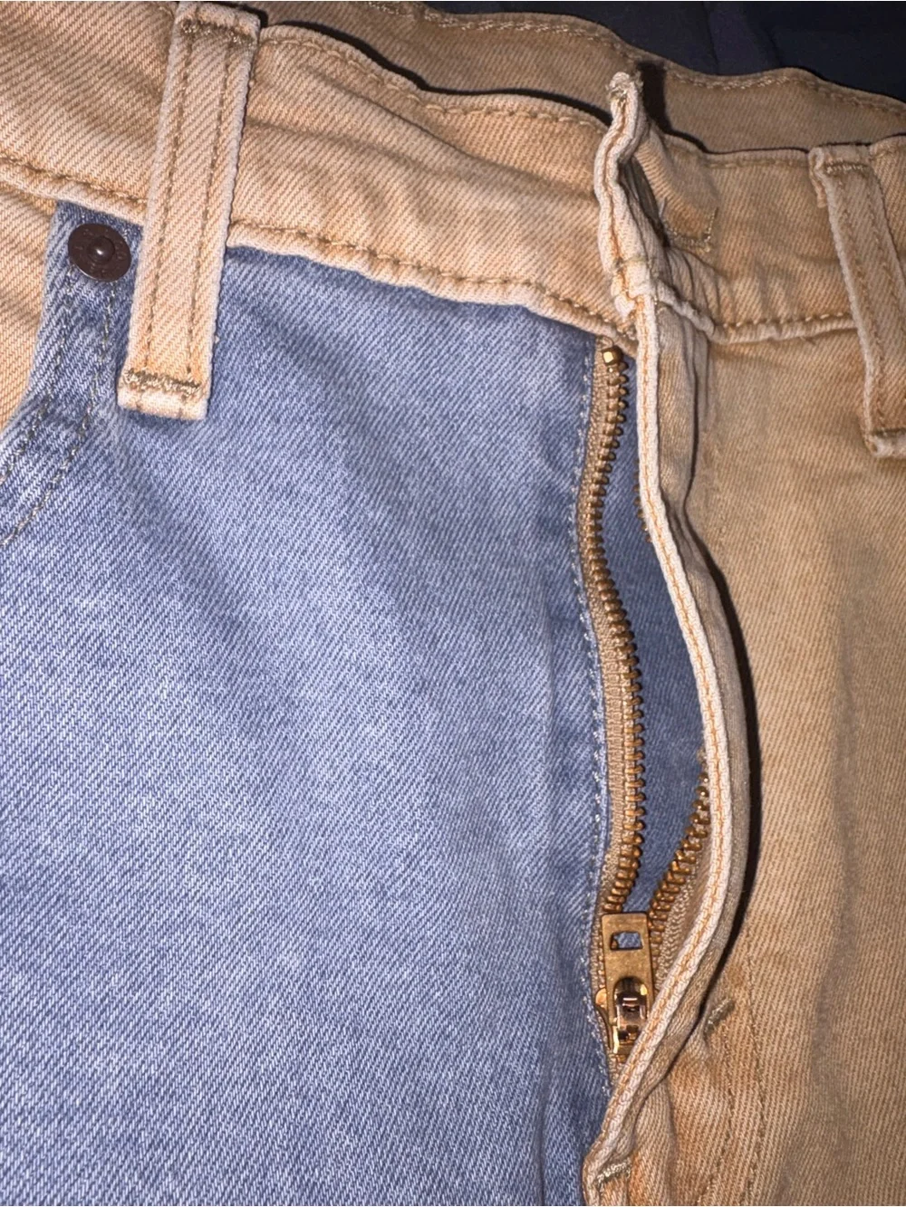 Levi’s 502 Colorblock Patchwork Denim Shorts Men’s W33 Multicolor